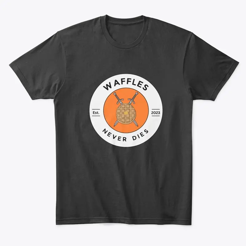 Waffles Never Dies Circle Logo