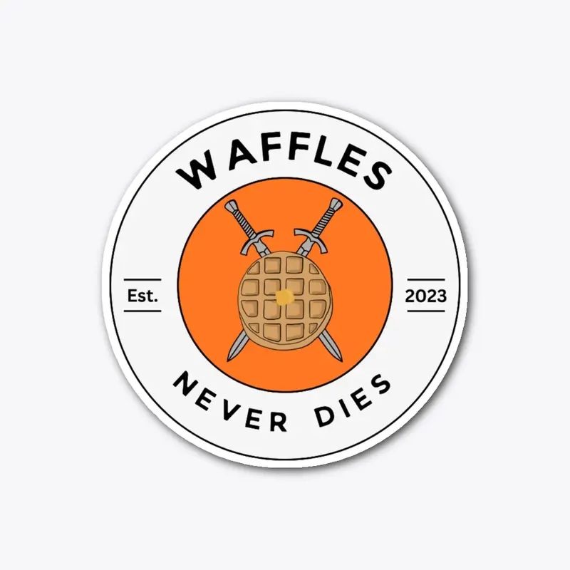 Waffles Never Dies Circle Logo